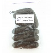 Грузило з вертлюжком Куля фарбована, вага 35г