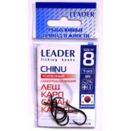 Гачки для риболовлі Лідер CHINU посилений BN, № 8 (5шт.)