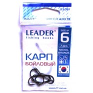 Гачки Leader Короп Бойловый BN, № 6 (7шт.)
