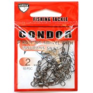 Вертлюг з карабіном Nice snap американка, Condor, 10 шт, розмір № 2