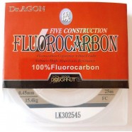 Флюорокарбон Dr.AGON FIVE CONSTRUCTION, 25м, діаметр 0,45мм