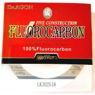 Флюорокарбон Dr.AGON FIVE CONSTRUCTION, 25м, діаметр 0,18мм