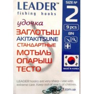 Гачки для риболовлі Leader AKITAKITSUNE TIN, розмір № 2