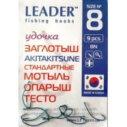 Гачки для риболовлі Leader AKITAKITSUNE TIN, розмір № 8