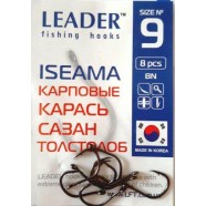 Гачки для риболовлі Leader ISEAMA BN, № 9 (8шт.)