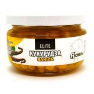Наживка для риболовлі, кукурудза Elite Robin с/б, вага 125г, смак Ваніль