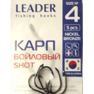 Гачки Лідер Короп Бойловий SHOT BN, № 4 (6шт.)
