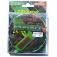 Шнур BratFishing ESPIRIT GREEN, зелений, плетіння 8 ниток, 100м., діаметр 0,06мм