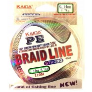 Шнур Kaida BRAID LINE, сірий, зелений 100м, діаметр 0,14мм