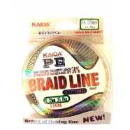 Шнур Kaida BRAID LINE, сірий, зелений 100м, діаметр 0,35мм