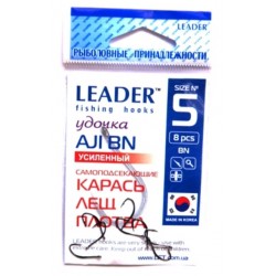 Гачки рибальські Leader AJI посилений BN, № 5 (8шт.)