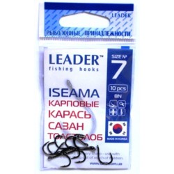 Гачки для риболовлі Leader ISEAMA BN, № 7 (10шт.)