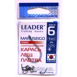 Гачки Leader MARUSEIGO BN, № 6 (9шт.)