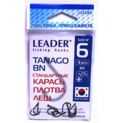 Гачки для риболовлі Лідер TANAGO BN, № 6 (9шт.)