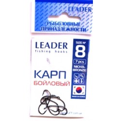Гачки Leader Короп Бойловый BN, № 8 (7шт.)