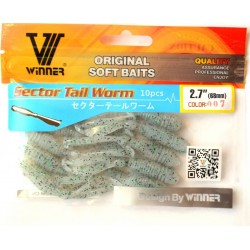 Силікон-приманка їстівний Winner, TBR-014, 68мм, колір № 7