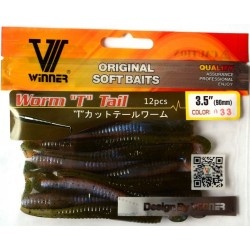 Силіконова їстівна приманка Winner, TBR-005, 90мм, колір № 33