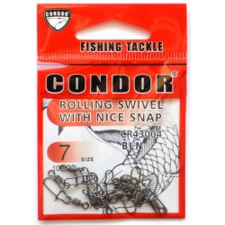 Вертлюг з карабіном Nice snap американка, Condor, 10 шт, розмір № 7