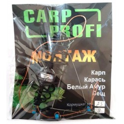 Годівниця оснащена Carp Profi Пружина, фарбована,  3 гачка, вага 25г