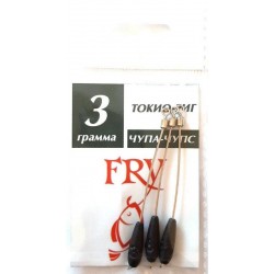 Грузило для риболовлі Токіо-риг (Чупа-Чупс), 3 шт, вага 3г