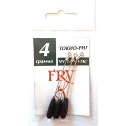 Грузило для риболовлі Токіо-риг (Чупа-Чупс), 3 шт, вага 4г