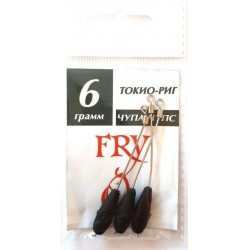 Грузило для риболовлі Токіо-риг (Чупа-Чупс), 3 шт, вага 6г