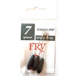 Грузило для риболовлі Токіо-риг (Чупа-Чупс), 3 шт, вага 7г