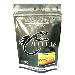 Пелети KLASSTER прикормочный гранула 4мм, 500г., кукурудза