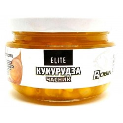 Рибальська наживка Кукурудза ELITE ROBIN скло 125г., часник