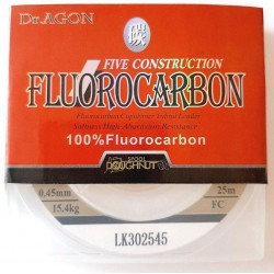 Флюорокарбон Dr.AGON FIVE CONSTRUCTION, 25м, діаметр 0,45мм