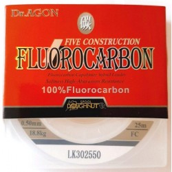 Флюорокарбон Dr.AGON FIVE CONSTRUCTION, 25м, діаметр 0,50мм
