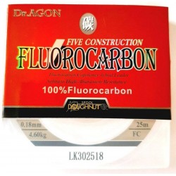 Флюорокарбон Dr.AGON FIVE CONSTRUCTION, 25м, діаметр 0,18мм