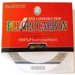 Флюорокарбон Dr.AGON FIVE CONSTRUCTION, 25м, діаметр 0,35мм