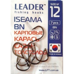 Гачки для риболовлі Leader ISEAMA BN, № 12 (7шт.)