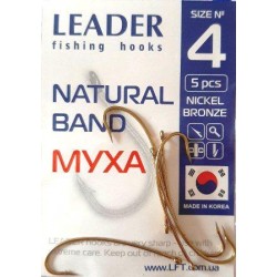 Гачки Leader Natural Bend BN, № 4 (5шт.)