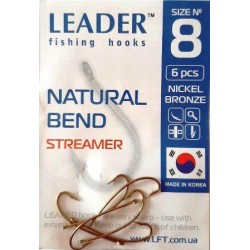 Гачки Leader Natural Bend BN, № 8 (6шт.)