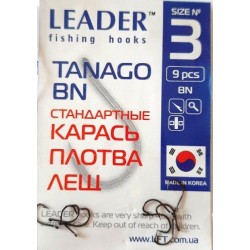 Гачки для риболовлі Лідер TANAGO BN, № 3 (9шт.)