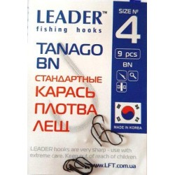 Гачки для риболовлі Лідер TANAGO BN, № 4 (9шт.)