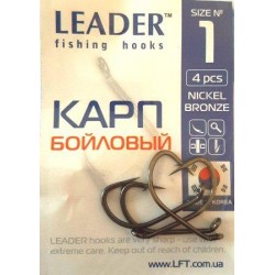 Гачки Leader Короп Бойловый BN, № 1 (4шт.)