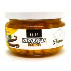 Наживка для риболовлі, кукурудза Elite Robin с/б, вага 125г, смак Ваніль