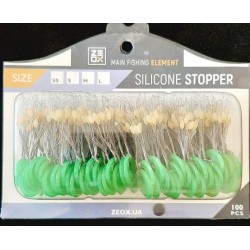Стопор для риболовлі ZEOX Silicone YL (100*6шт), розмір SS