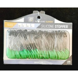 Стопор для снастей ZEOX Silicone BK (100*6шт), розмір M