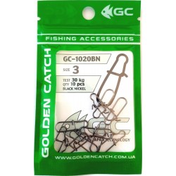 Застібка для снастей Golden Catch американка 1020BN (10-12 шт), розмір № 3