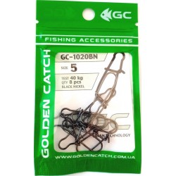 Застібка для снастей Golden Catch американка 1020BN (10-12 шт), розмір № 5