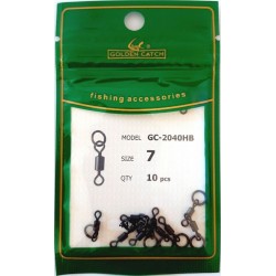 Вертлюг для снастей GC з кільцем 2040HB (10 шт), розмір № 7