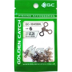 Вертлюг для риболовлі GC потрійний 1045BN (10 шт), розмір № 6