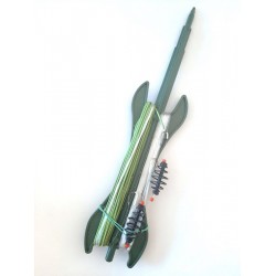 Снасть готова (гумка) у зборі з вантажем 120 г. 2 годівниці (гумка 6м, волосінь 30м, 7 гачків)