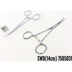 Затискач - корнцанг Siweida для риболовлі загнутий 14 см.