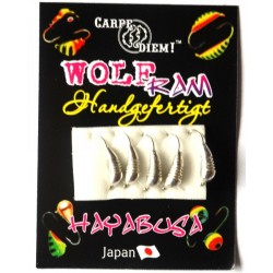 Мормишка Carpe Diem Банан з насічками, вольфрамова, кр. № 16 5шт Silver 3mm 0,4 g 024-030-1