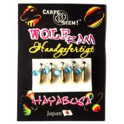 Мормишка Carpe Diem Ризький банан, вольфрамова, кр.№16 5шт Gold CAT eye 2,5 mm 0,4 g 025-025-1